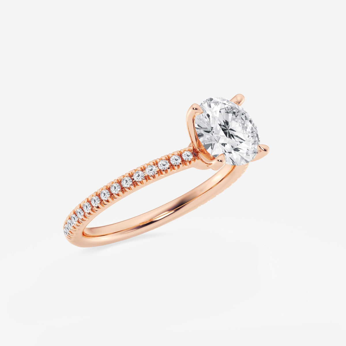 Camila - Scalloped Pave Design Engagement Ring
