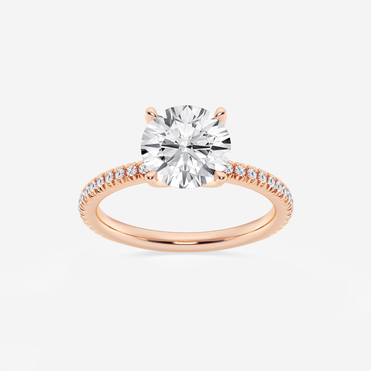 Camila - Scalloped Pave Design Engagement Ring