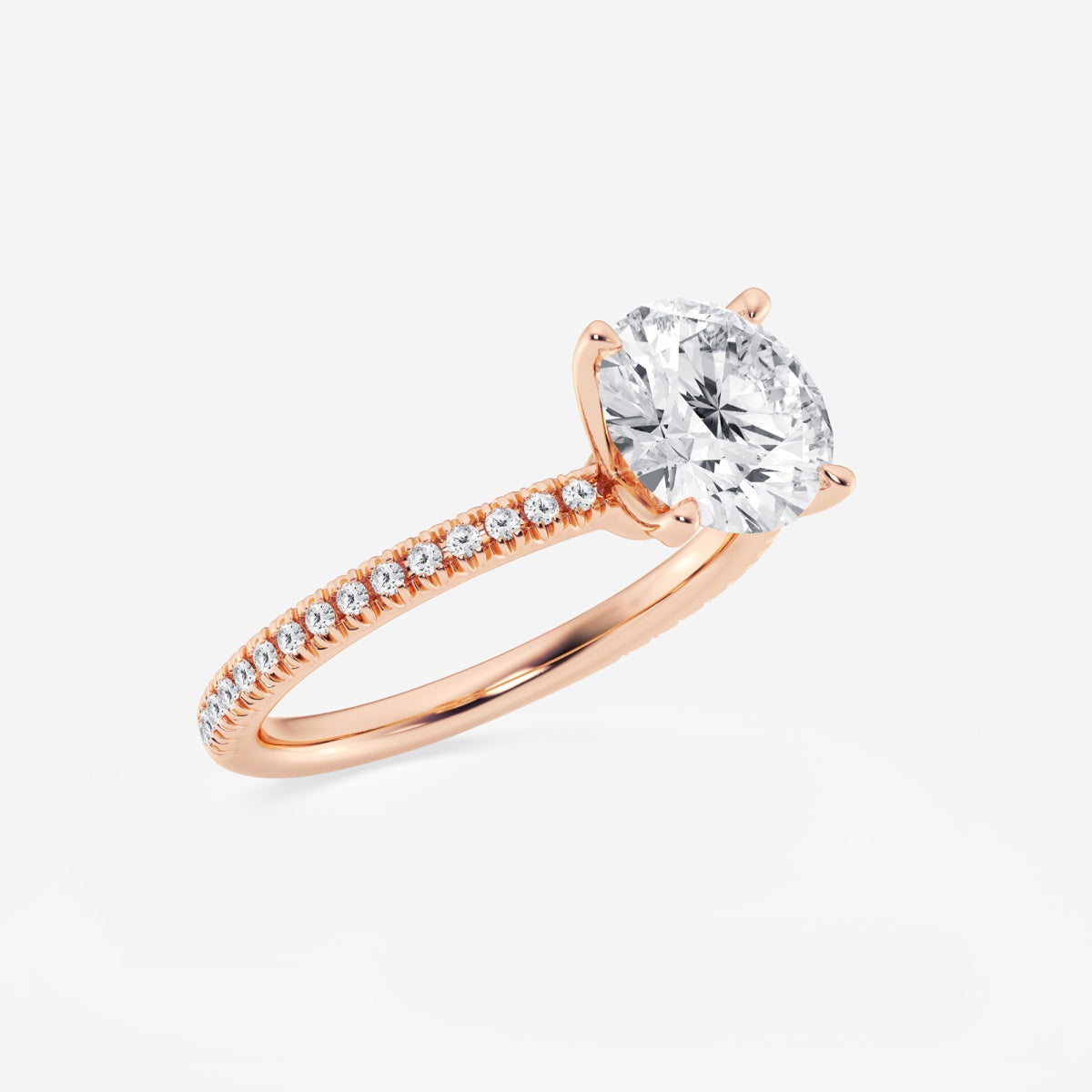Camila - Scalloped Pave Design Engagement Ring