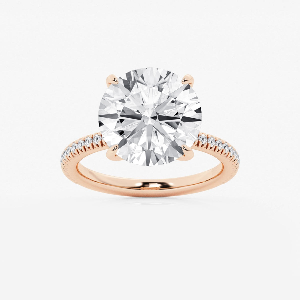 Camila - Scalloped Pave Design Engagement Ring