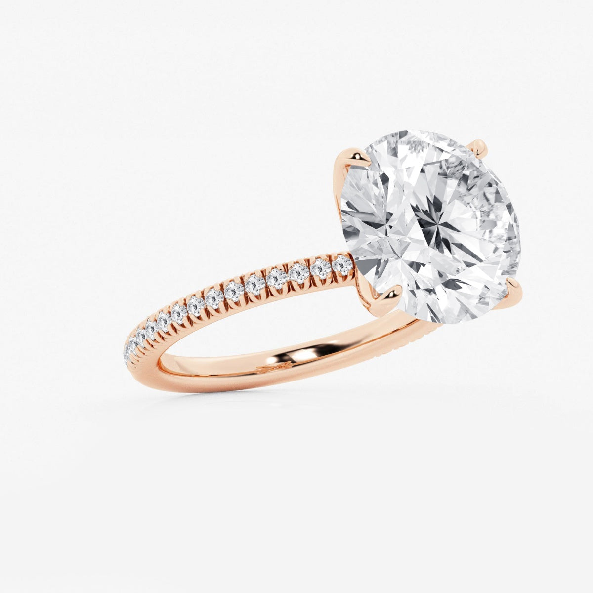 Camila - Scalloped Pave Design Engagement Ring