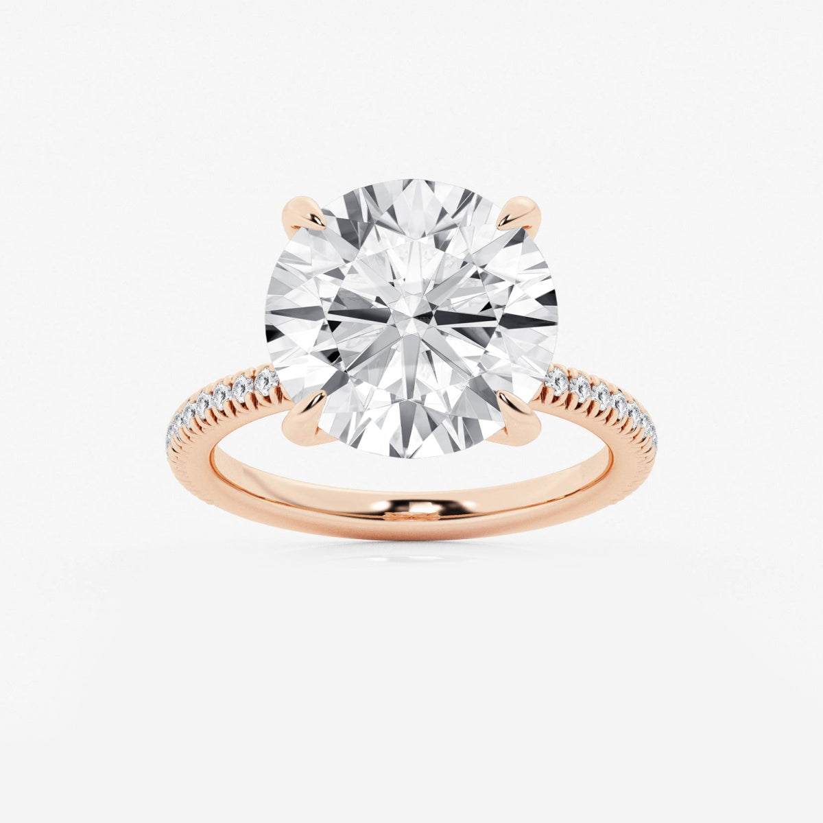 Camila - Scalloped Pave Design Engagement Ring