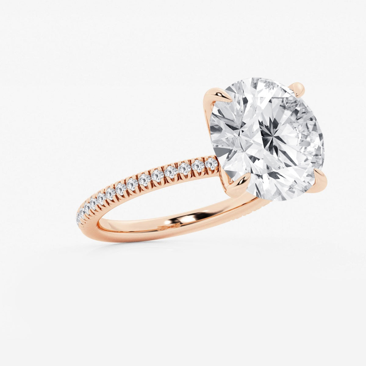 Camila - Scalloped Pave Design Engagement Ring