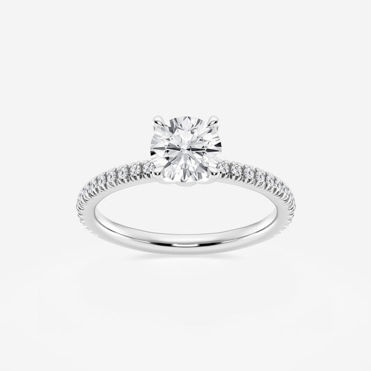 Camila - Scalloped Pave Design Engagement Ring
