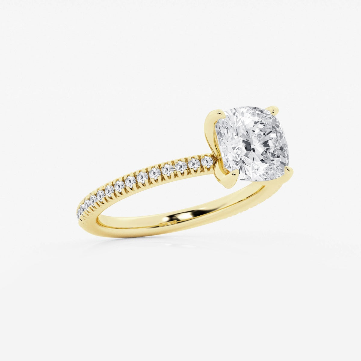 Camila - Scalloped Pave Design Engagement Ring