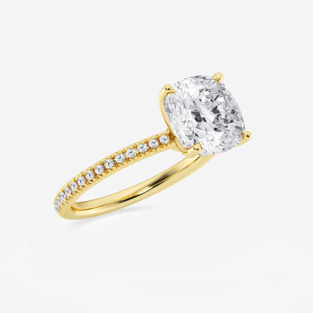 Camila - Scalloped Pave Design Engagement Ring