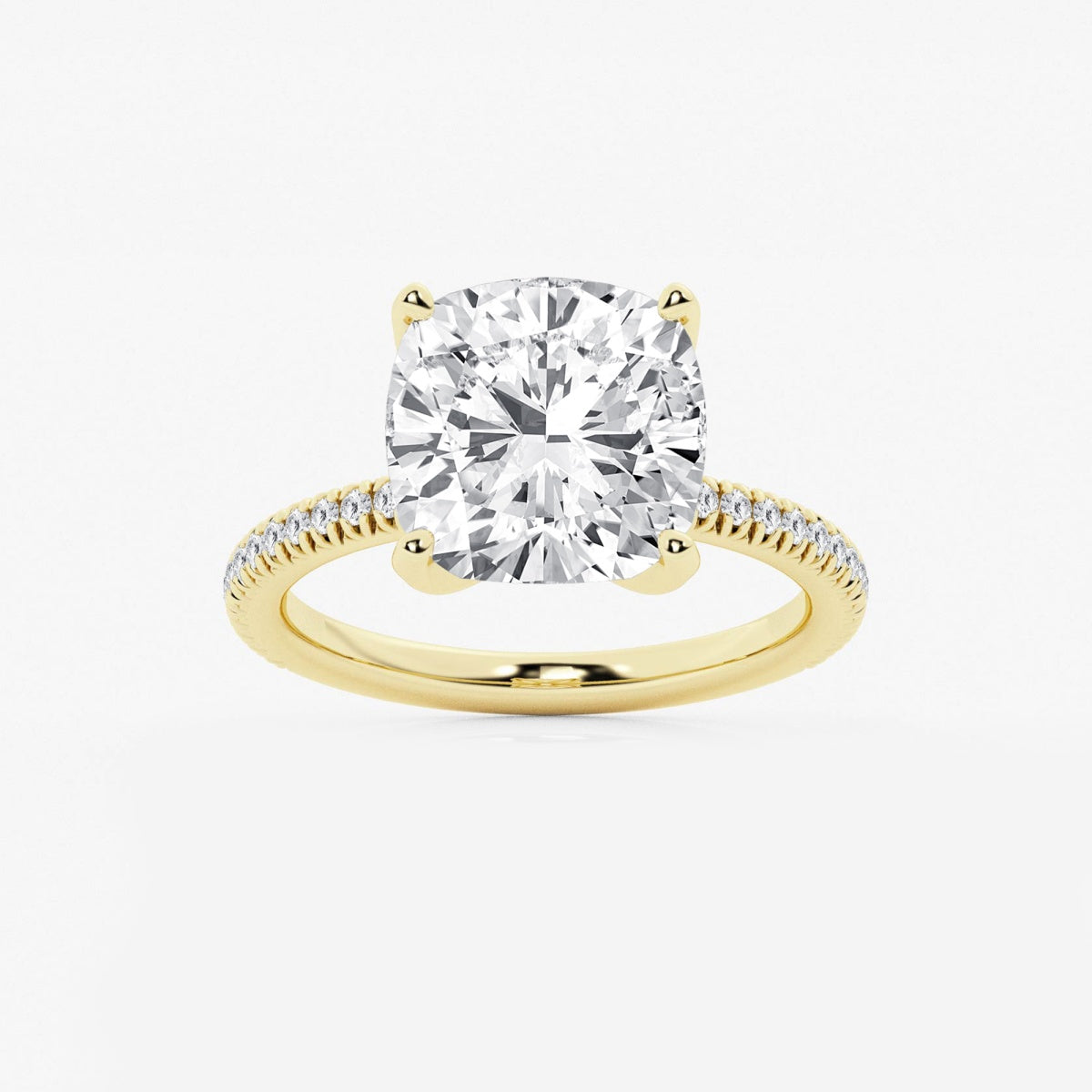 Camila - Scalloped Pave Design Engagement Ring