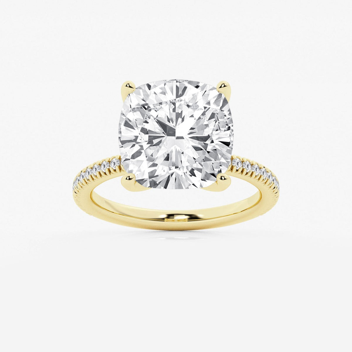 Camila - Scalloped Pave Design Engagement Ring