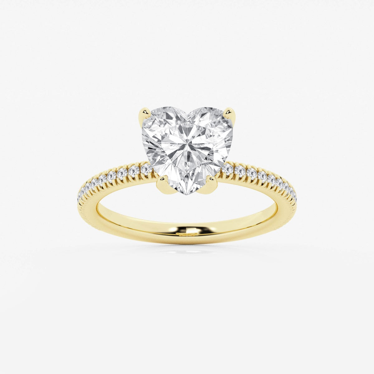 Camila - Scalloped Pave Design Engagement Ring