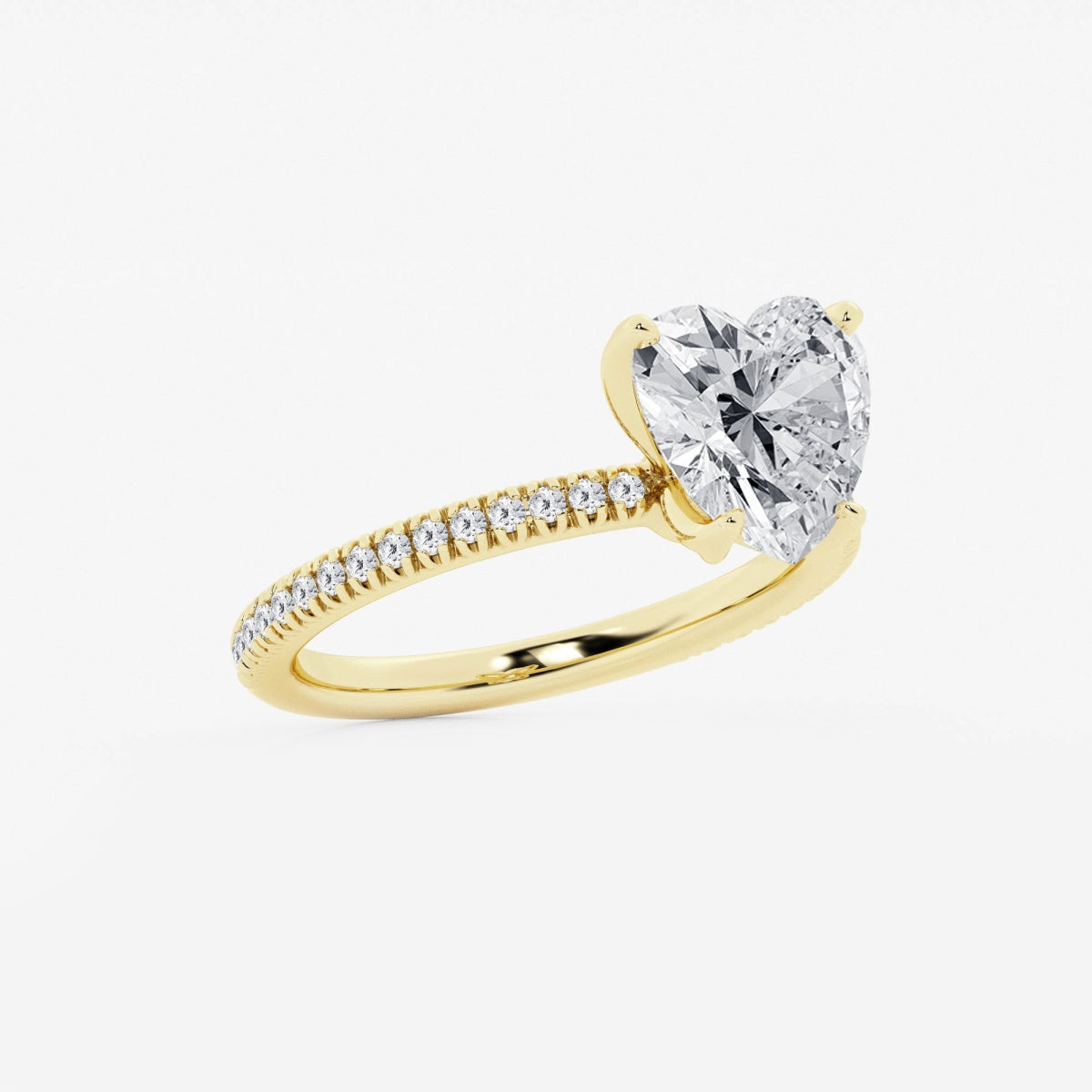 Camila - Scalloped Pave Design Engagement Ring