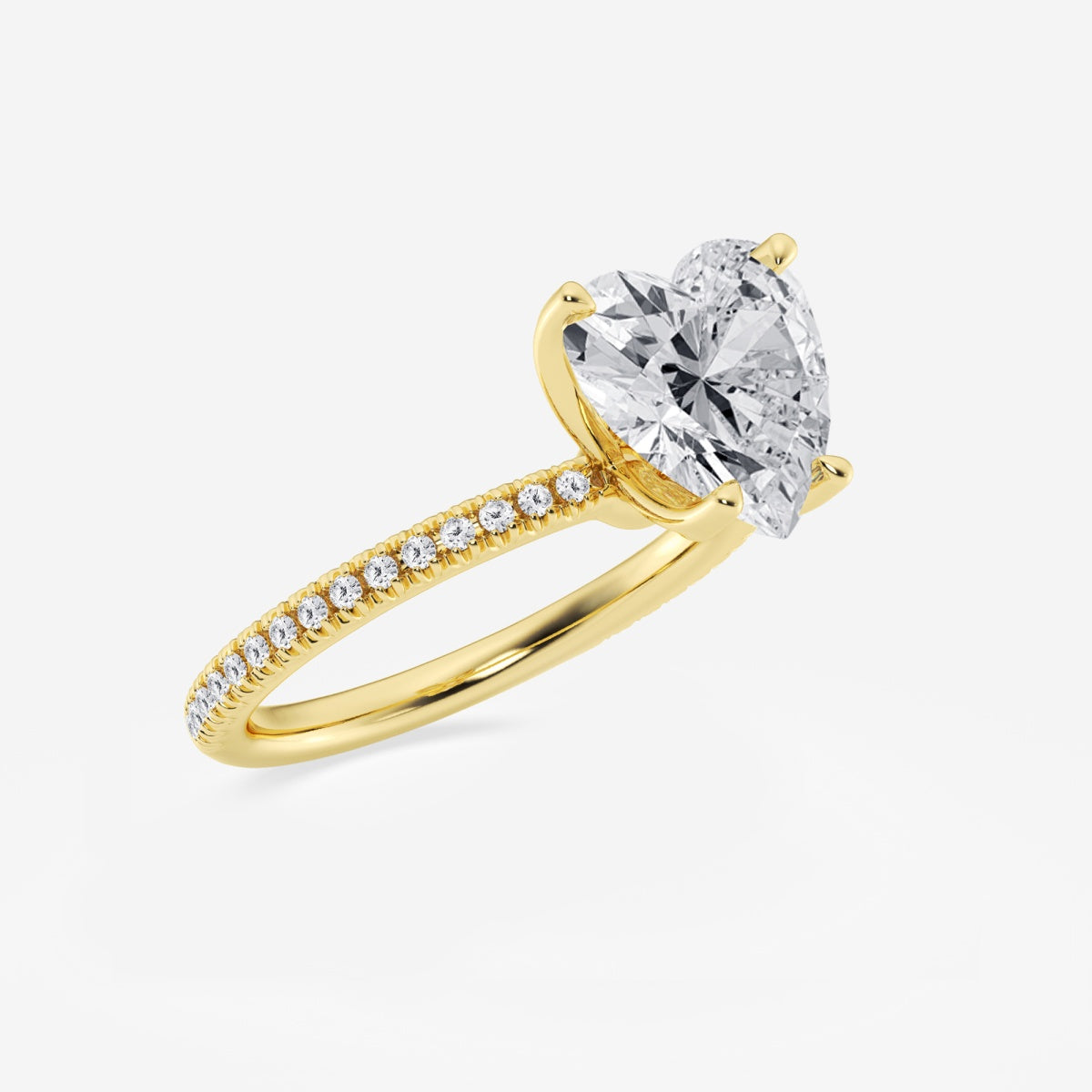 Camila - Scalloped Pave Design Engagement Ring