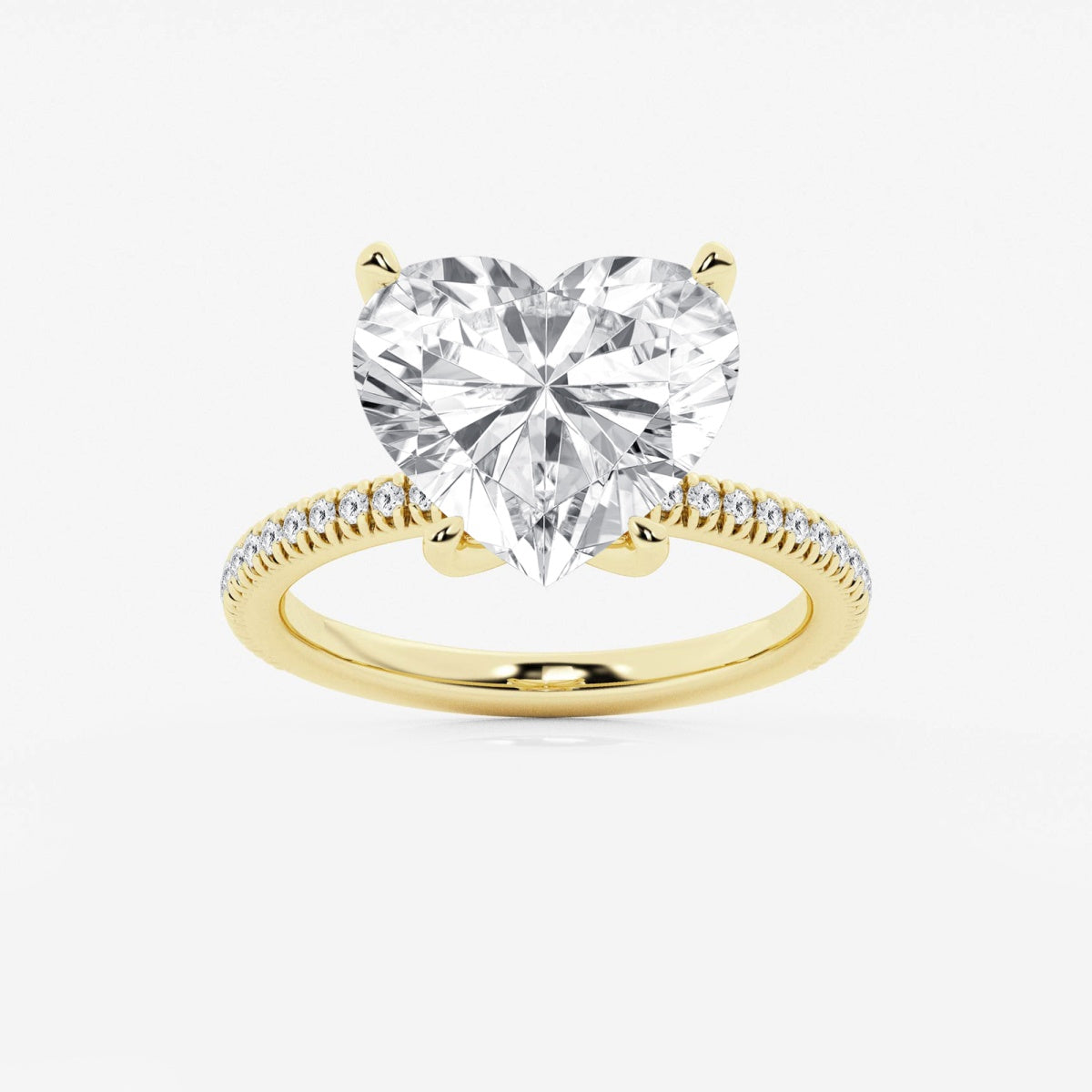 Camila - Scalloped Pave Design Engagement Ring
