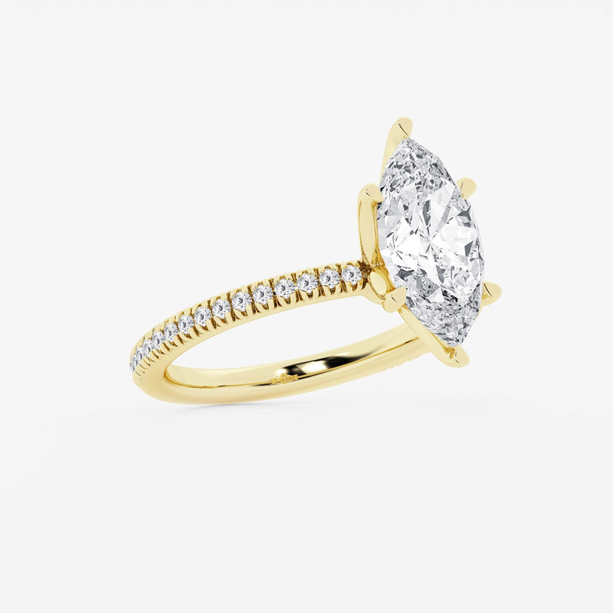 Camila - Scalloped Pave Design Engagement Ring