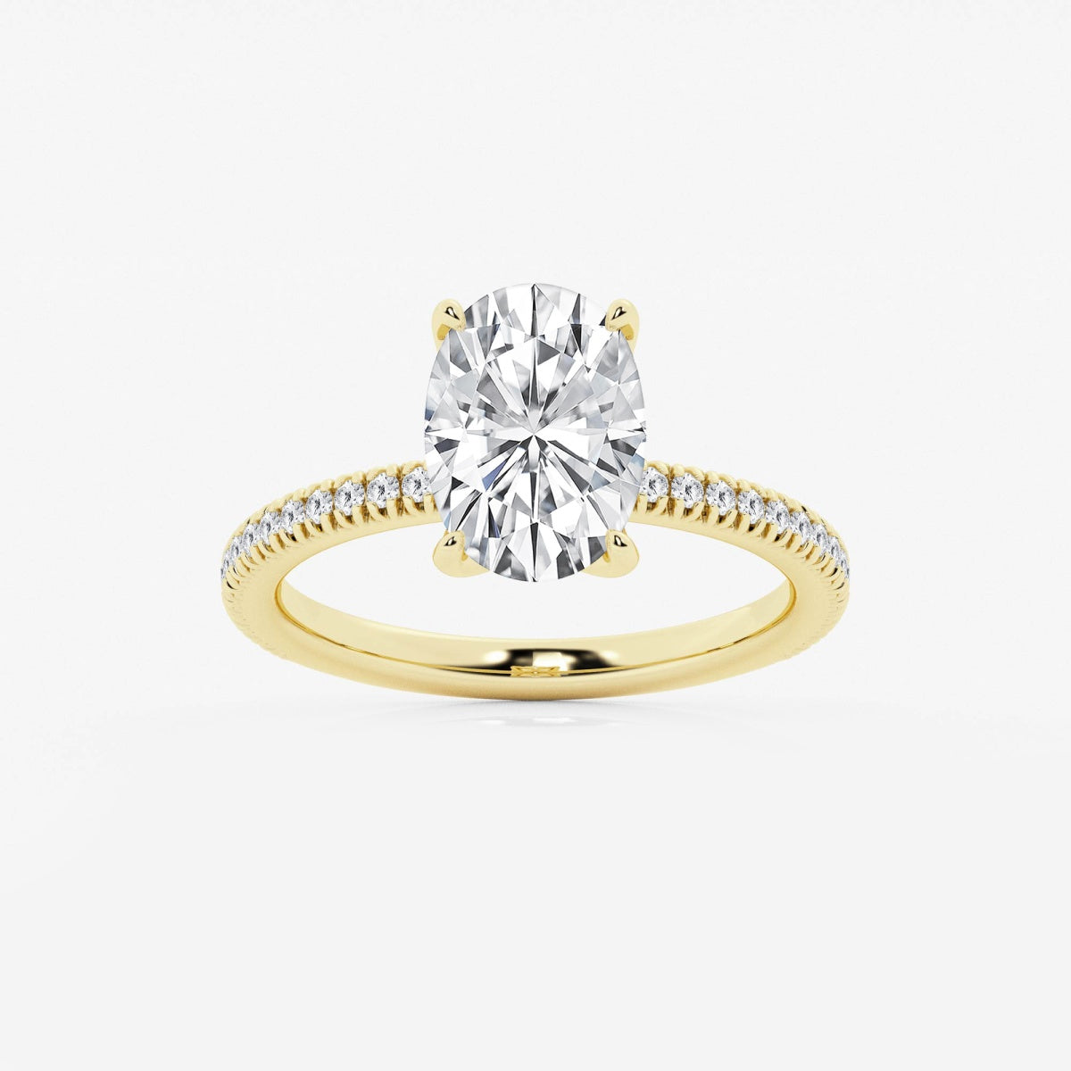 Camila - Scalloped Pave Design Engagement Ring
