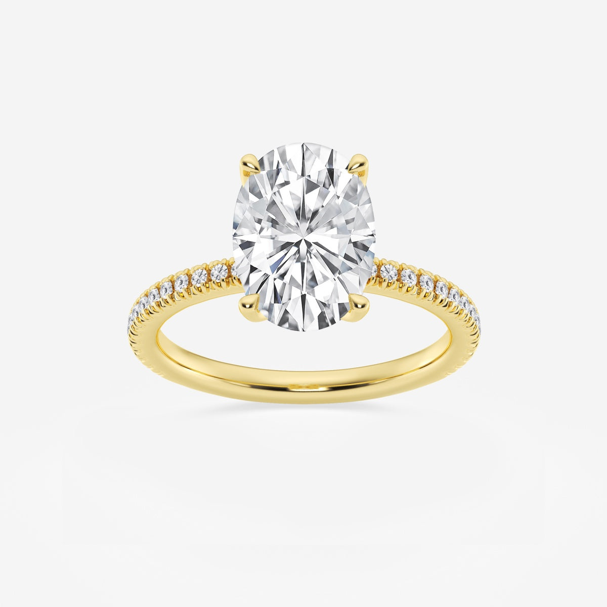 Camila - Scalloped Pave Design Engagement Ring