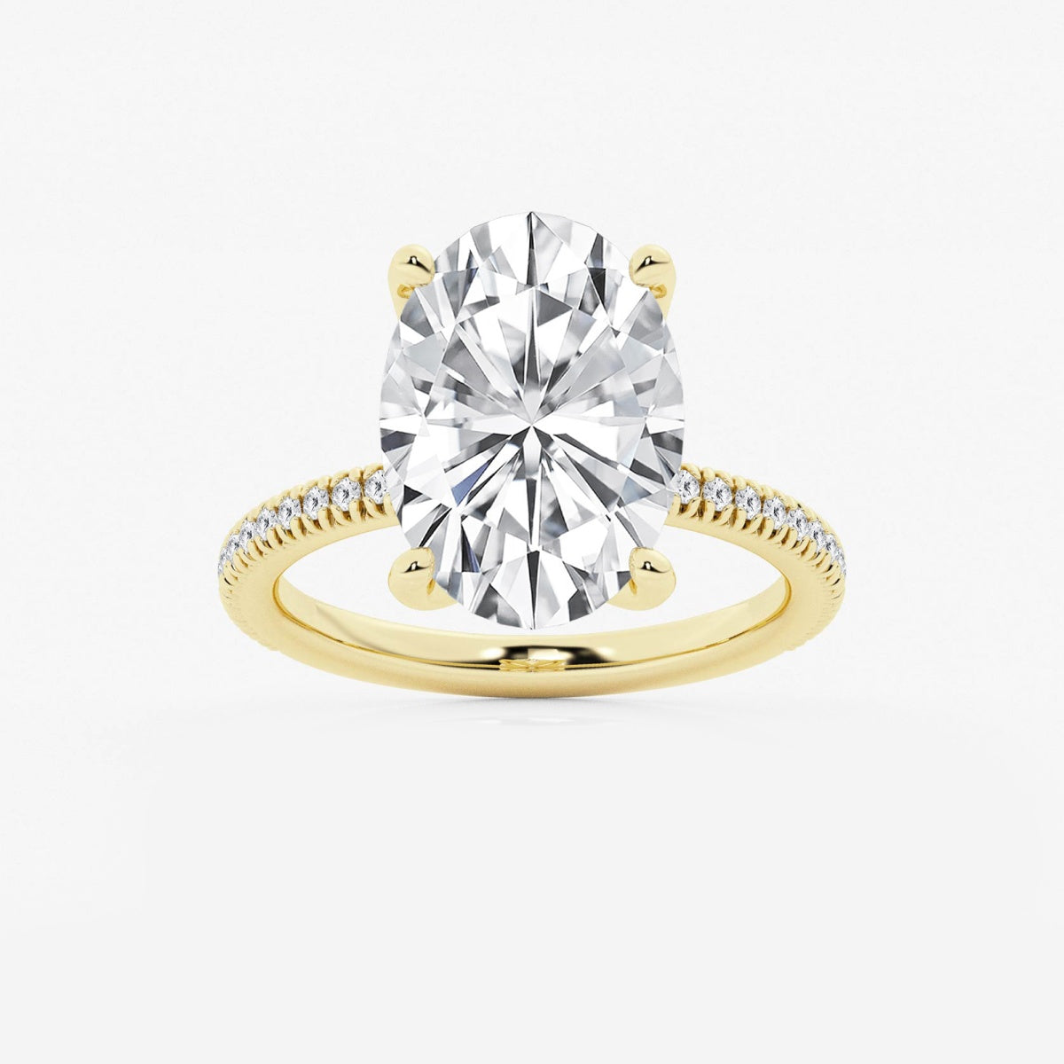 Camila - Scalloped Pave Design Engagement Ring