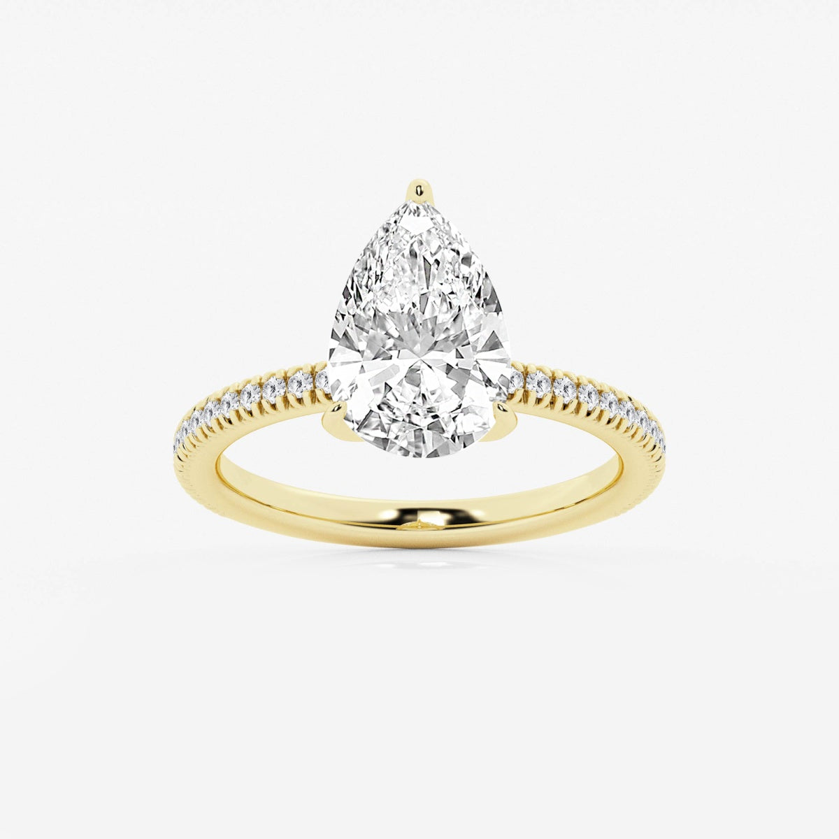 Camila - Scalloped Pave Design Engagement Ring