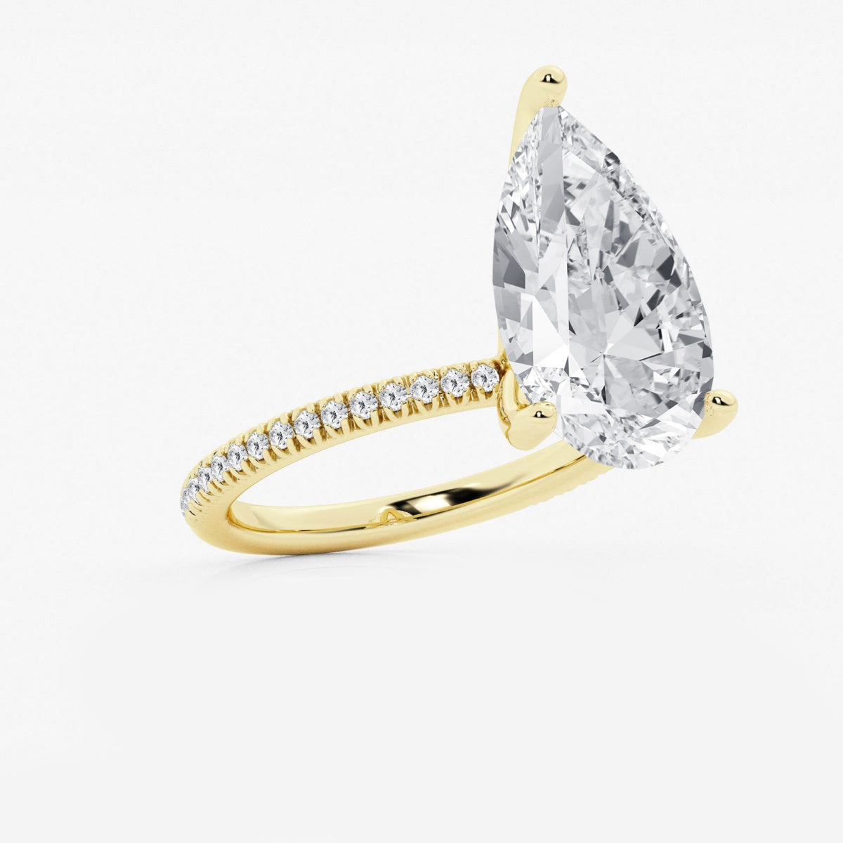 Camila - Scalloped Pave Design Engagement Ring