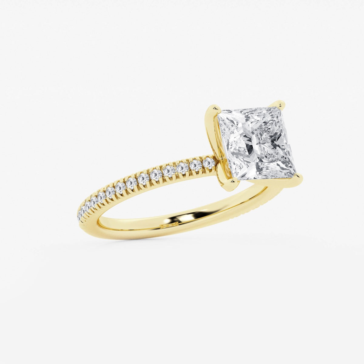 Camila - Scalloped Pave Design Engagement Ring