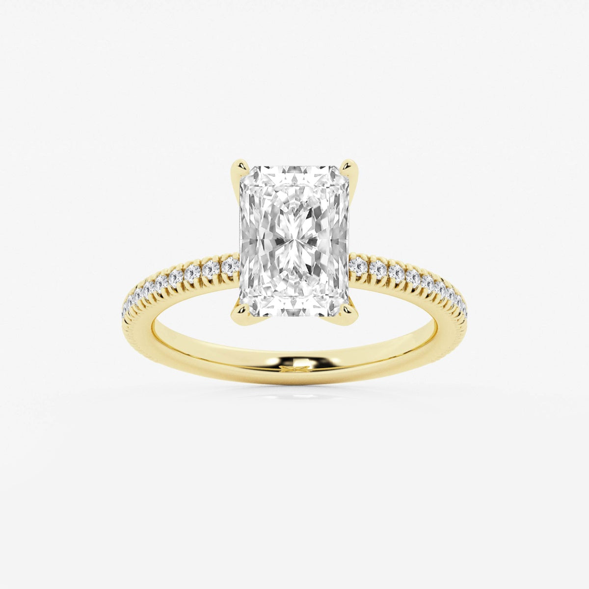 Camila - Scalloped Pave Design Engagement Ring