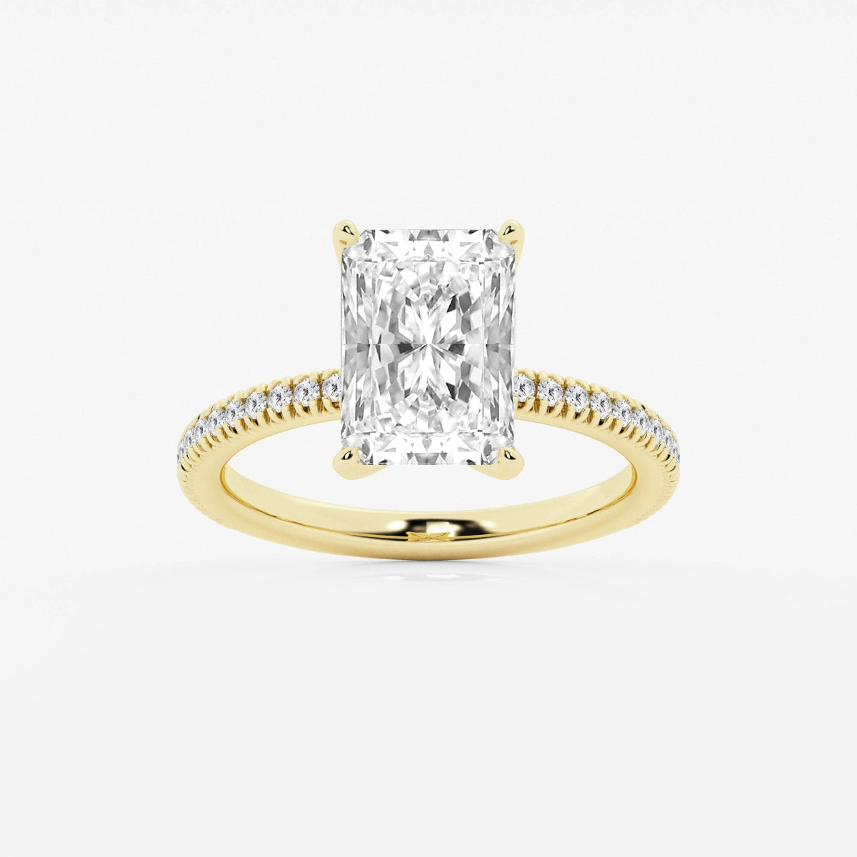 Camila - Scalloped Pave Design Engagement Ring