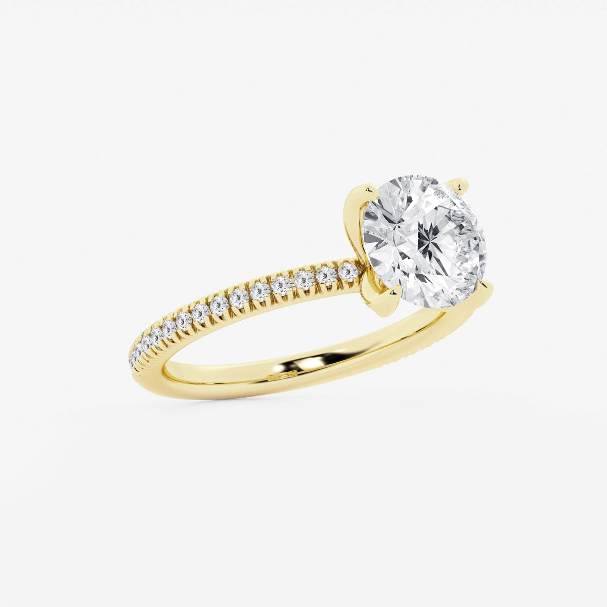 Camila - Scalloped Pave Design Engagement Ring