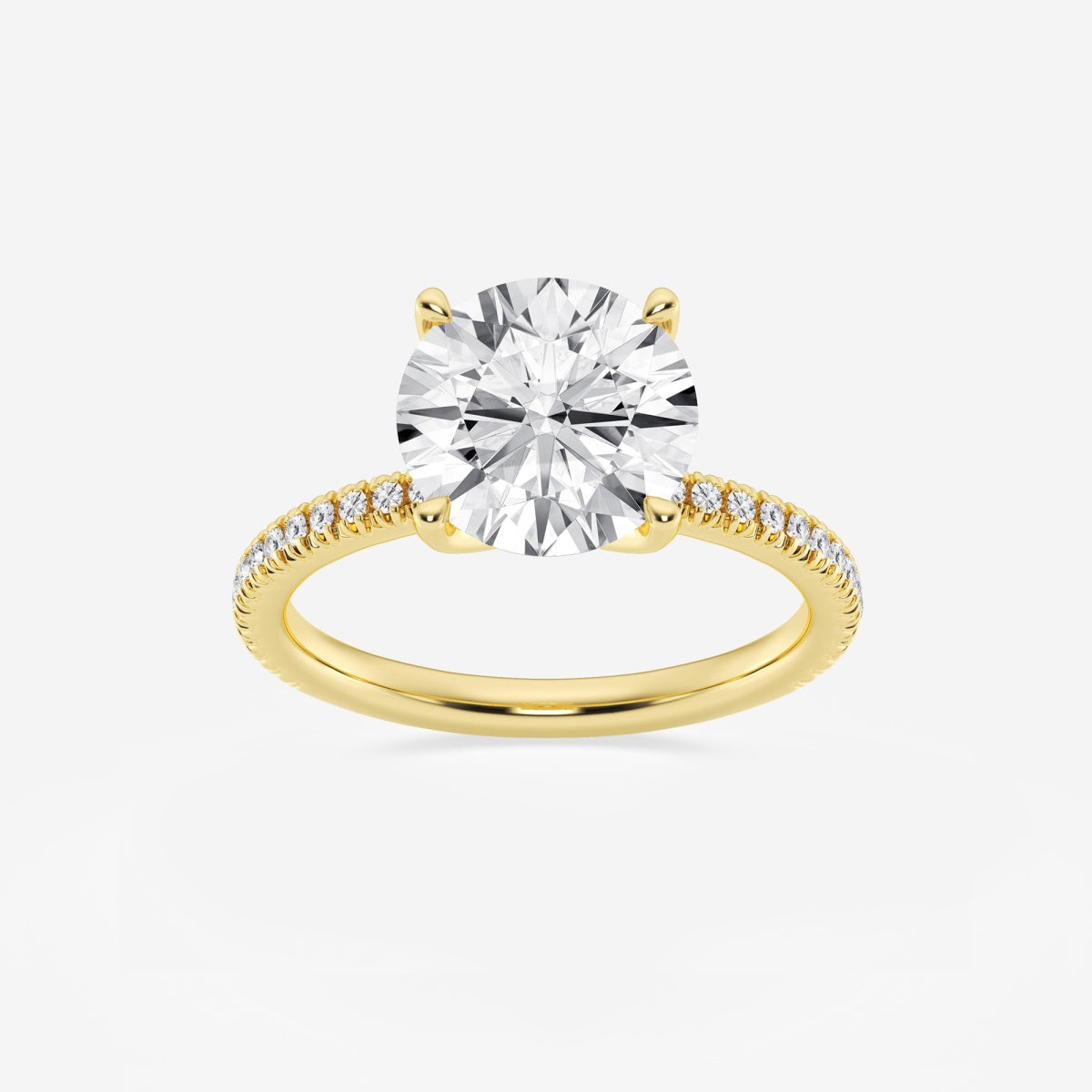 Camila - Scalloped Pave Design Engagement Ring