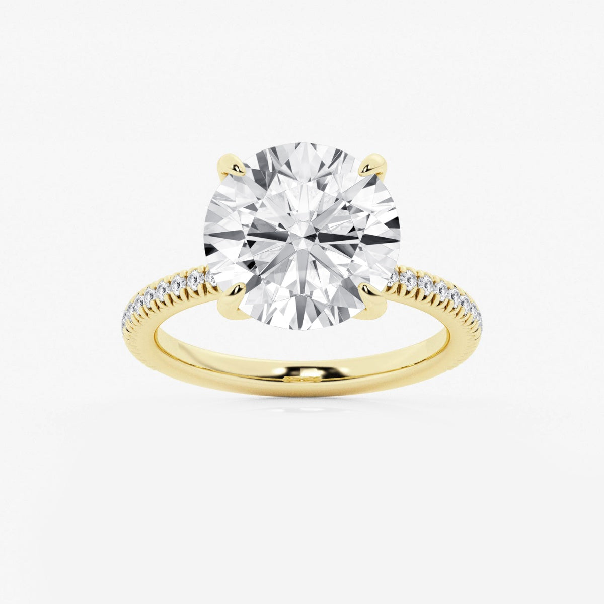Camila - Scalloped Pave Design Engagement Ring