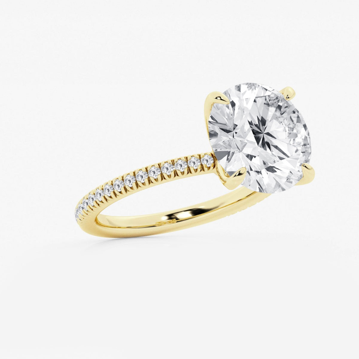 Camila - Scalloped Pave Design Engagement Ring
