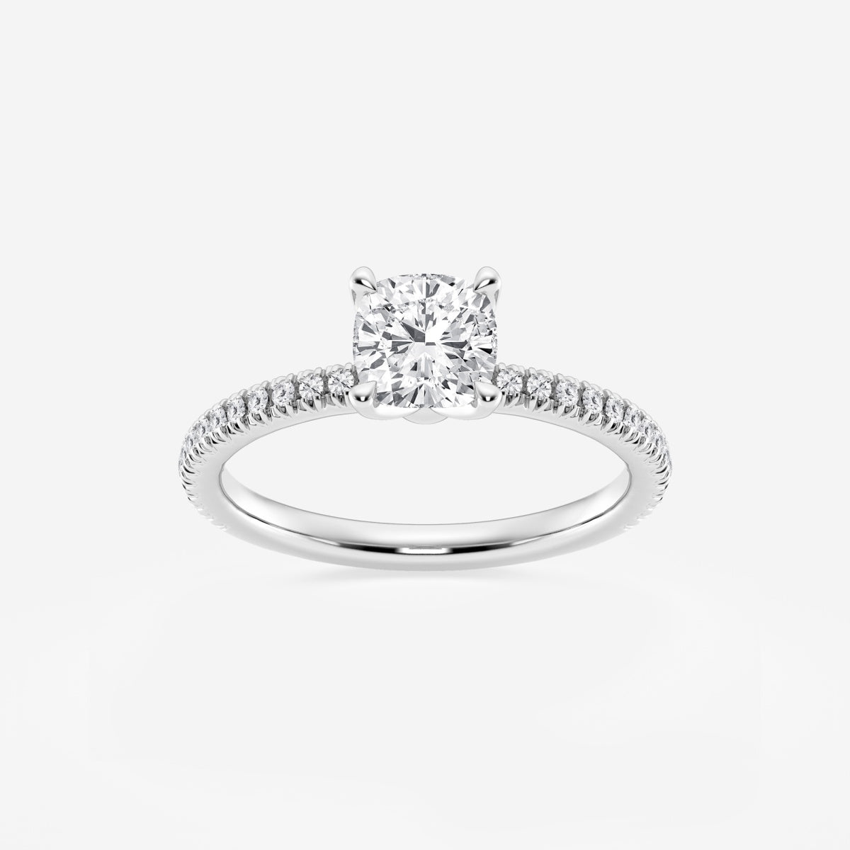Camila - Scalloped Pave Design Engagement Ring