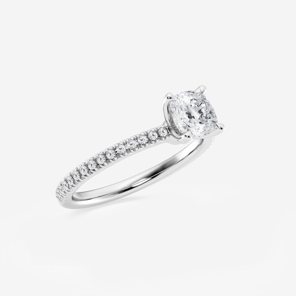 Camila - Scalloped Pave Design Engagement Ring