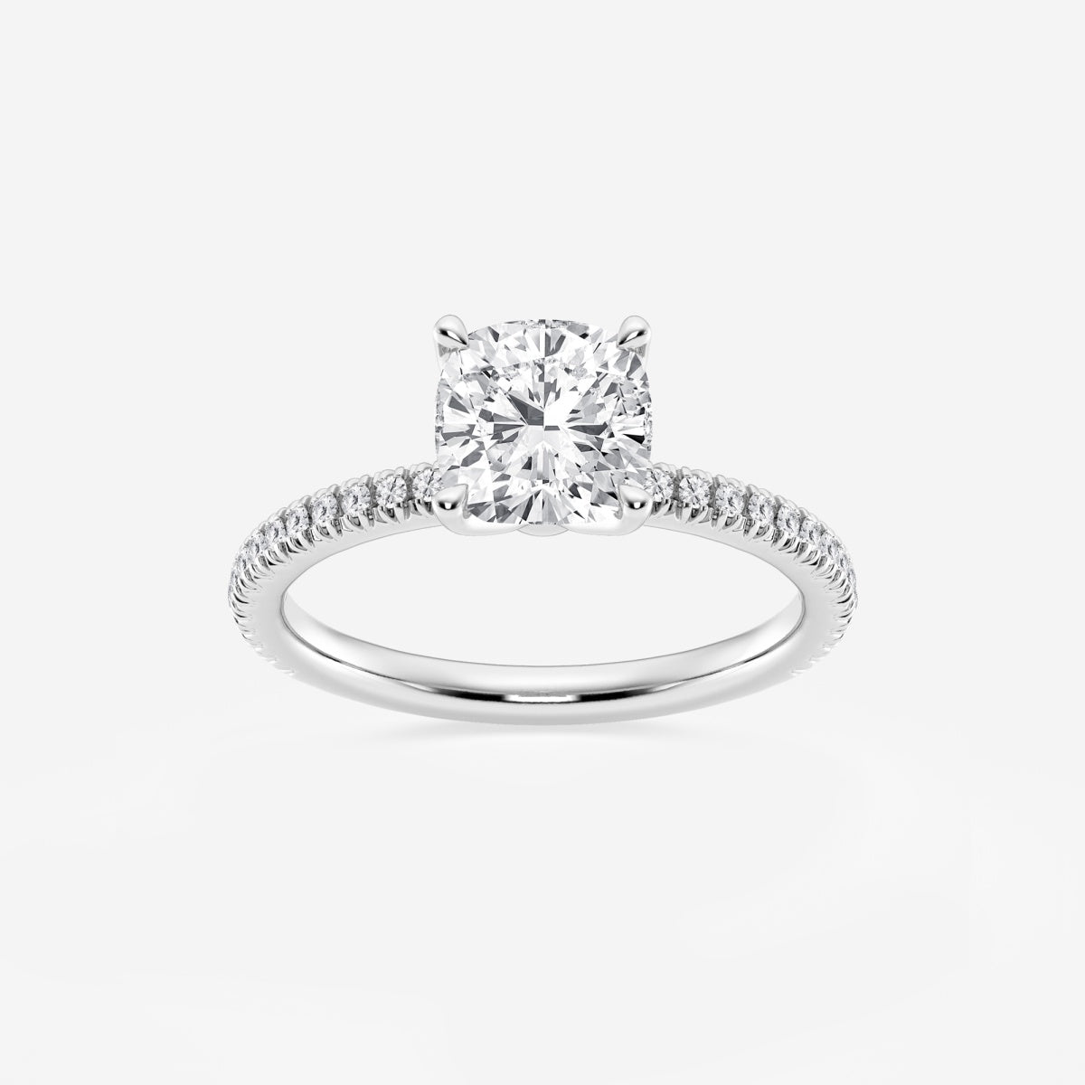 Camila - Scalloped Pave Design Engagement Ring
