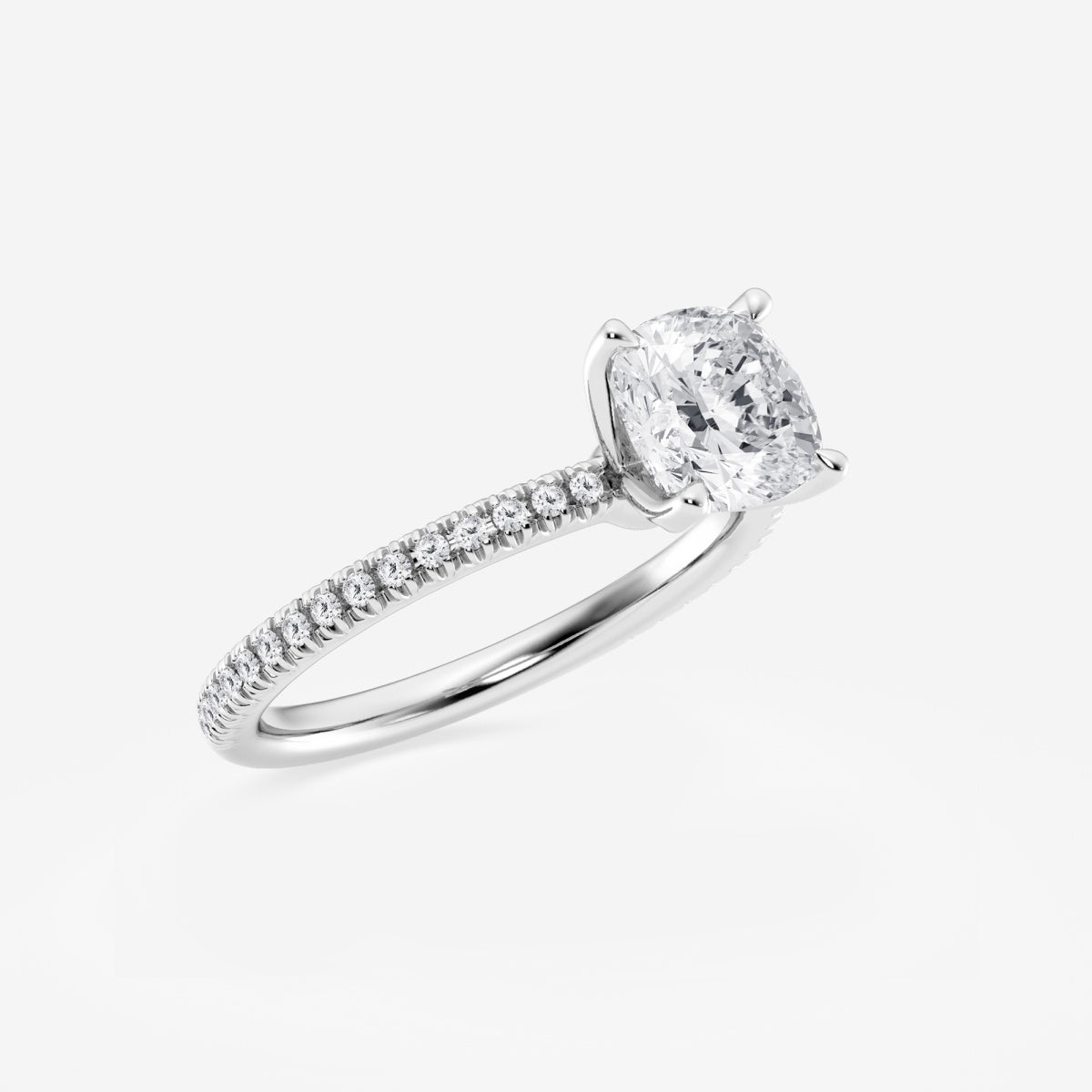 Camila - Scalloped Pave Design Engagement Ring