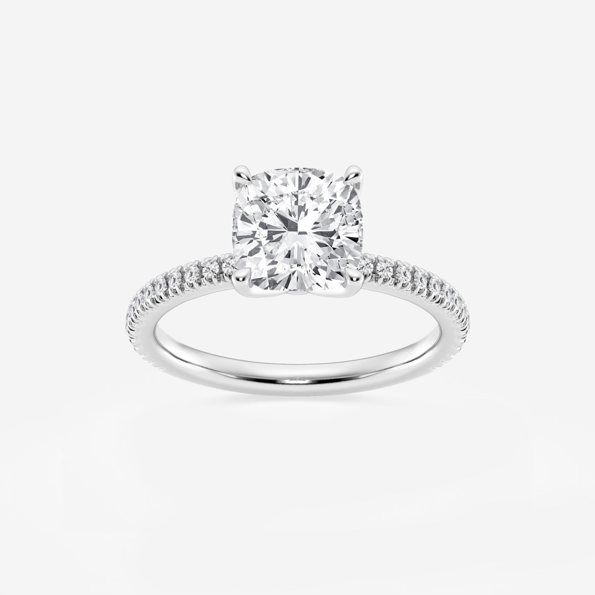 Camila - Scalloped Pave Design Engagement Ring