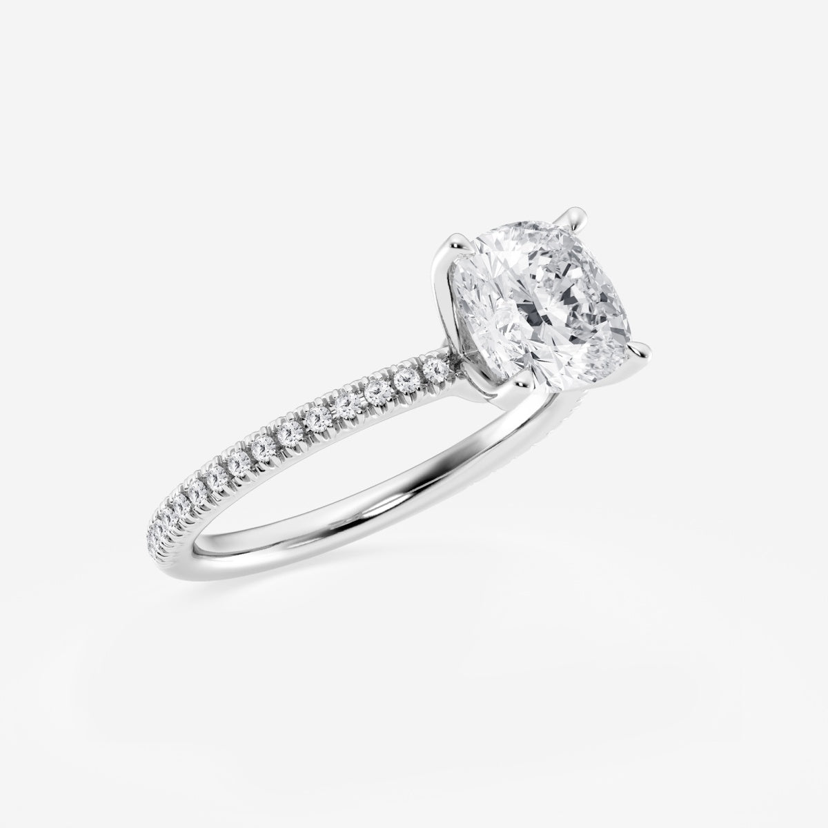 Camila - Scalloped Pave Design Engagement Ring