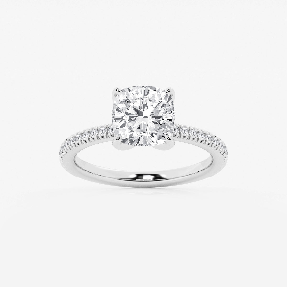 Camila - Scalloped Pave Design Engagement Ring