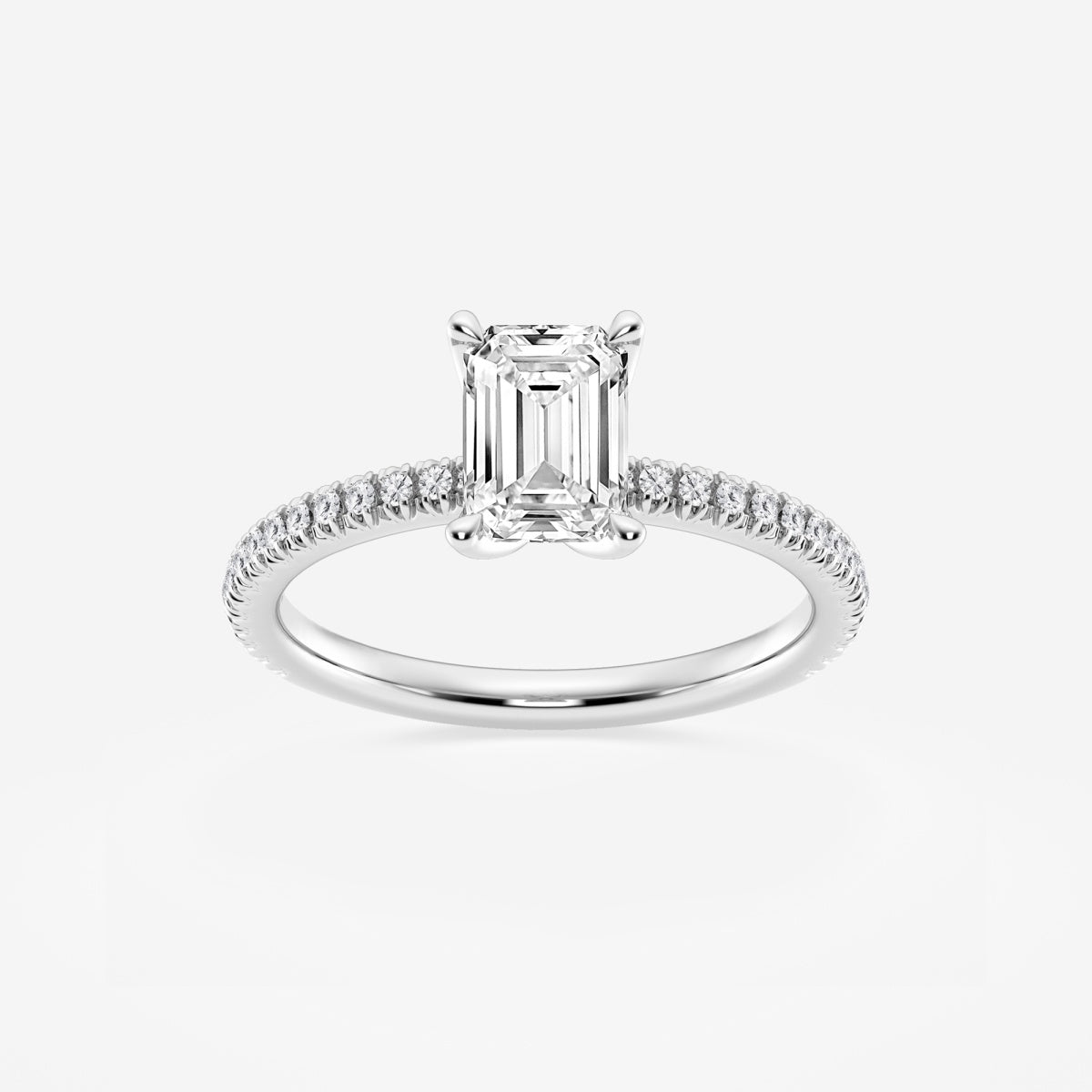 Camila - Scalloped Pave Design Engagement Ring