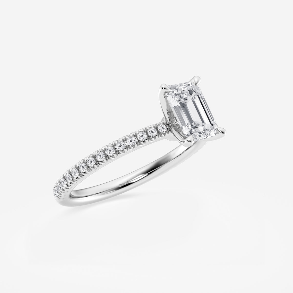 Camila - Scalloped Pave Design Engagement Ring