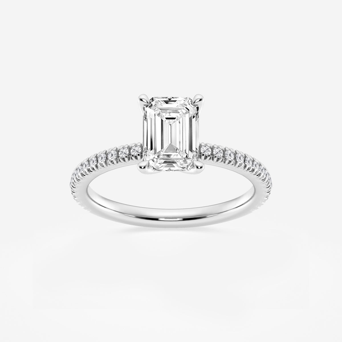 Camila - Scalloped Pave Design Engagement Ring