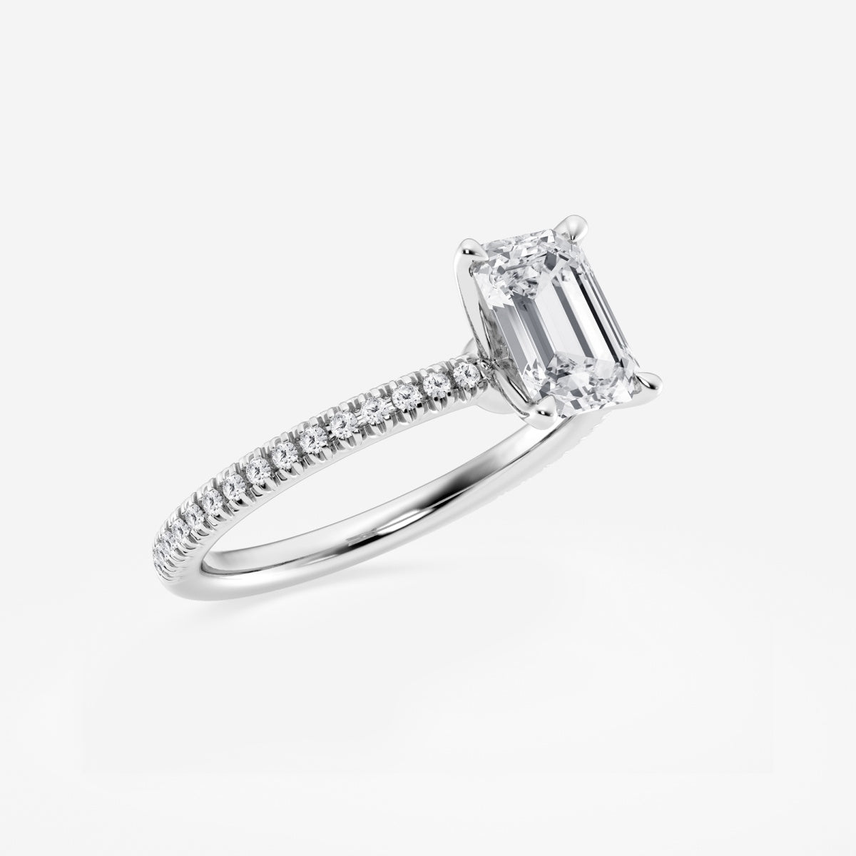 Camila - Scalloped Pave Design Engagement Ring