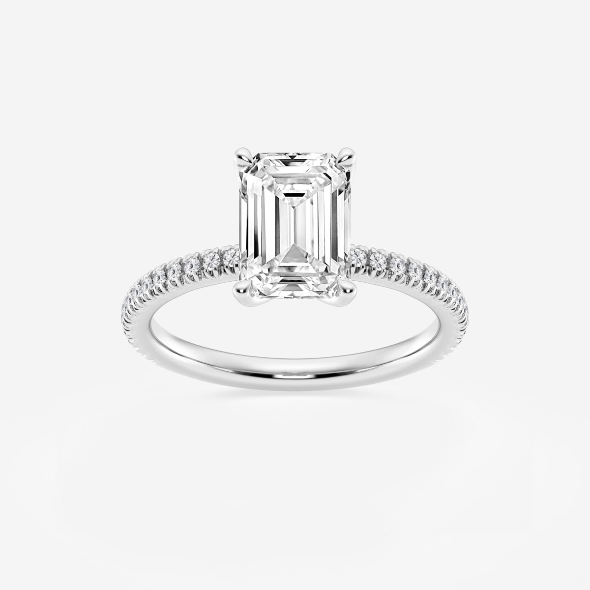 Camila - Scalloped Pave Design Engagement Ring