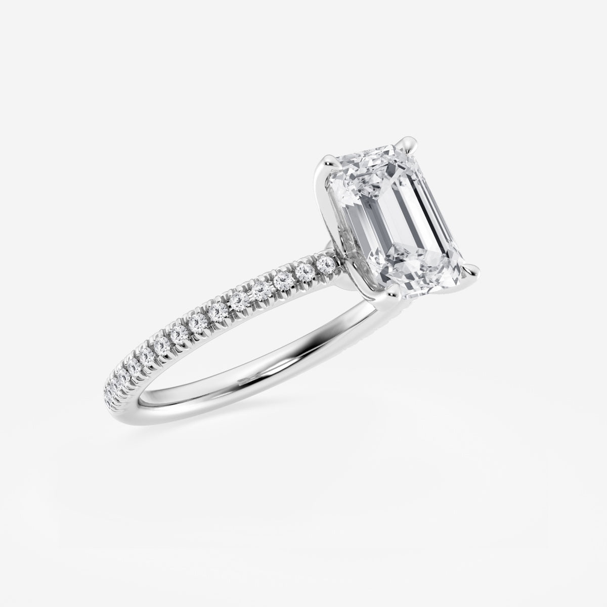 Camila - Scalloped Pave Design Engagement Ring