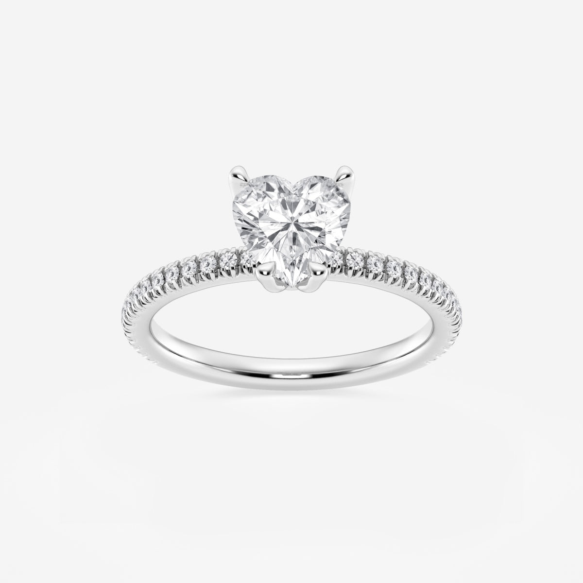 Camila - Scalloped Pave Design Engagement Ring