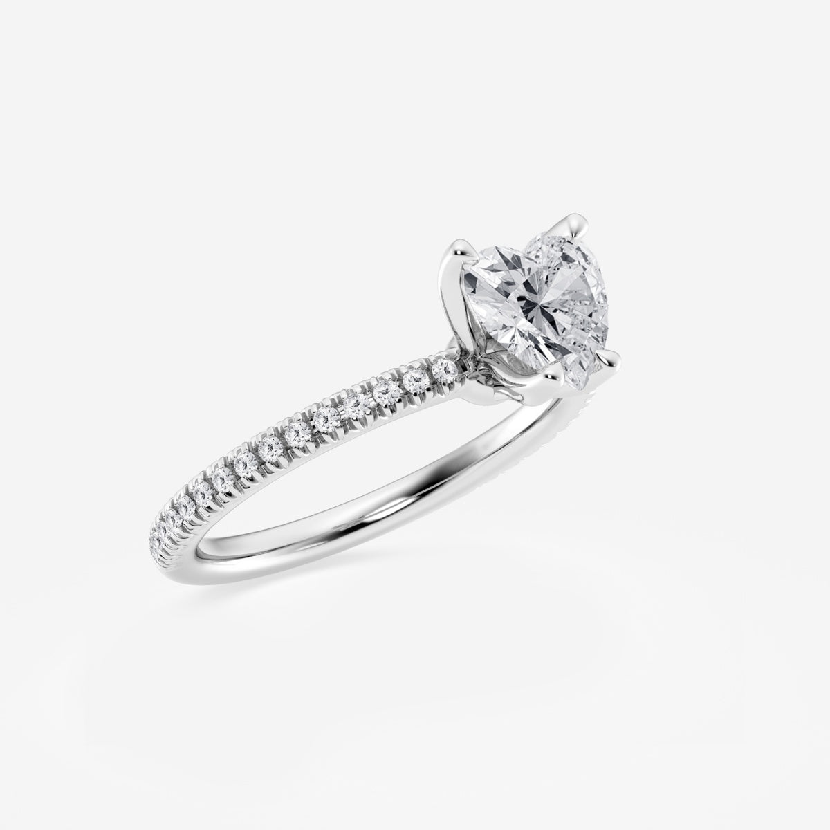 Camila - Scalloped Pave Design Engagement Ring