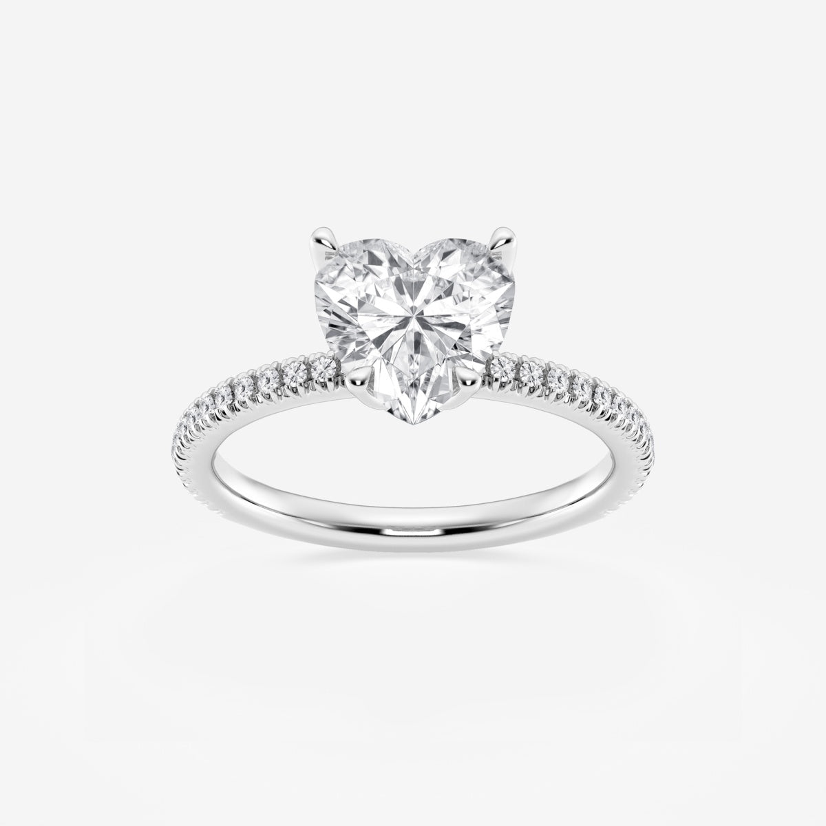 Camila - Scalloped Pave Design Engagement Ring