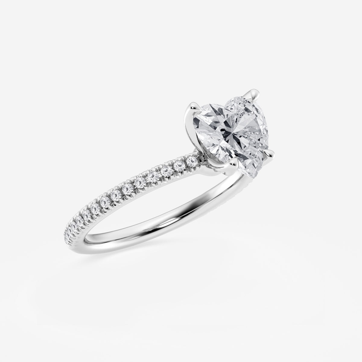 Camila - Scalloped Pave Design Engagement Ring