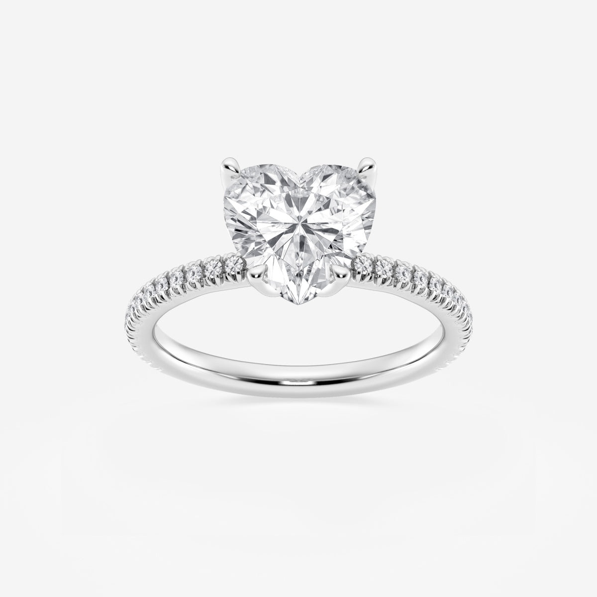 Camila - Scalloped Pave Design Engagement Ring