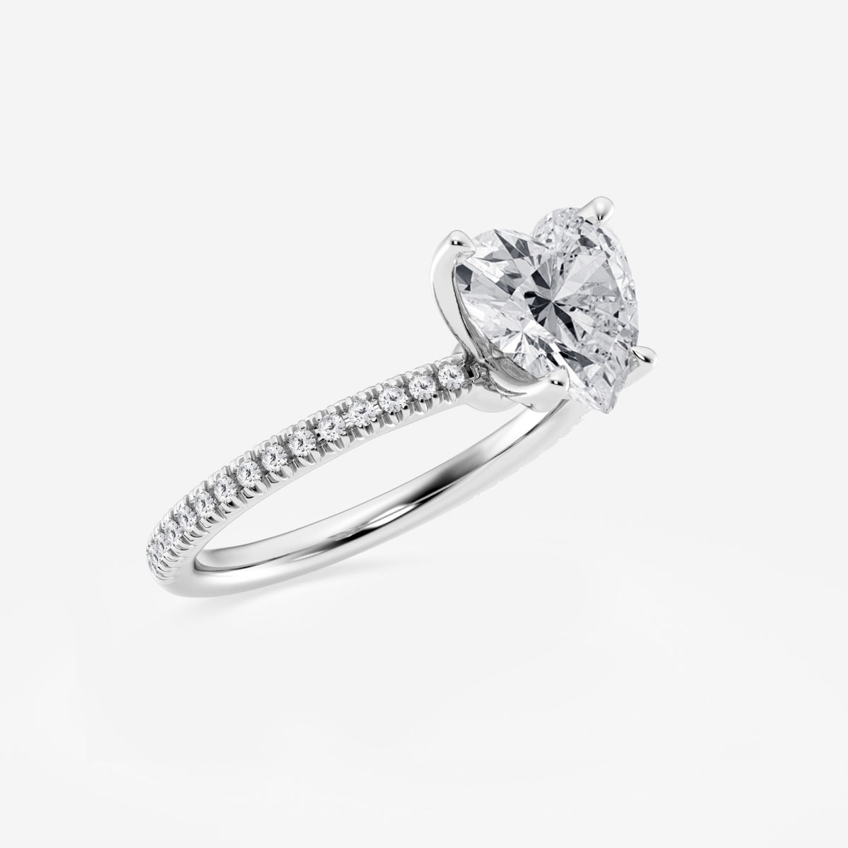 Camila - Scalloped Pave Design Engagement Ring