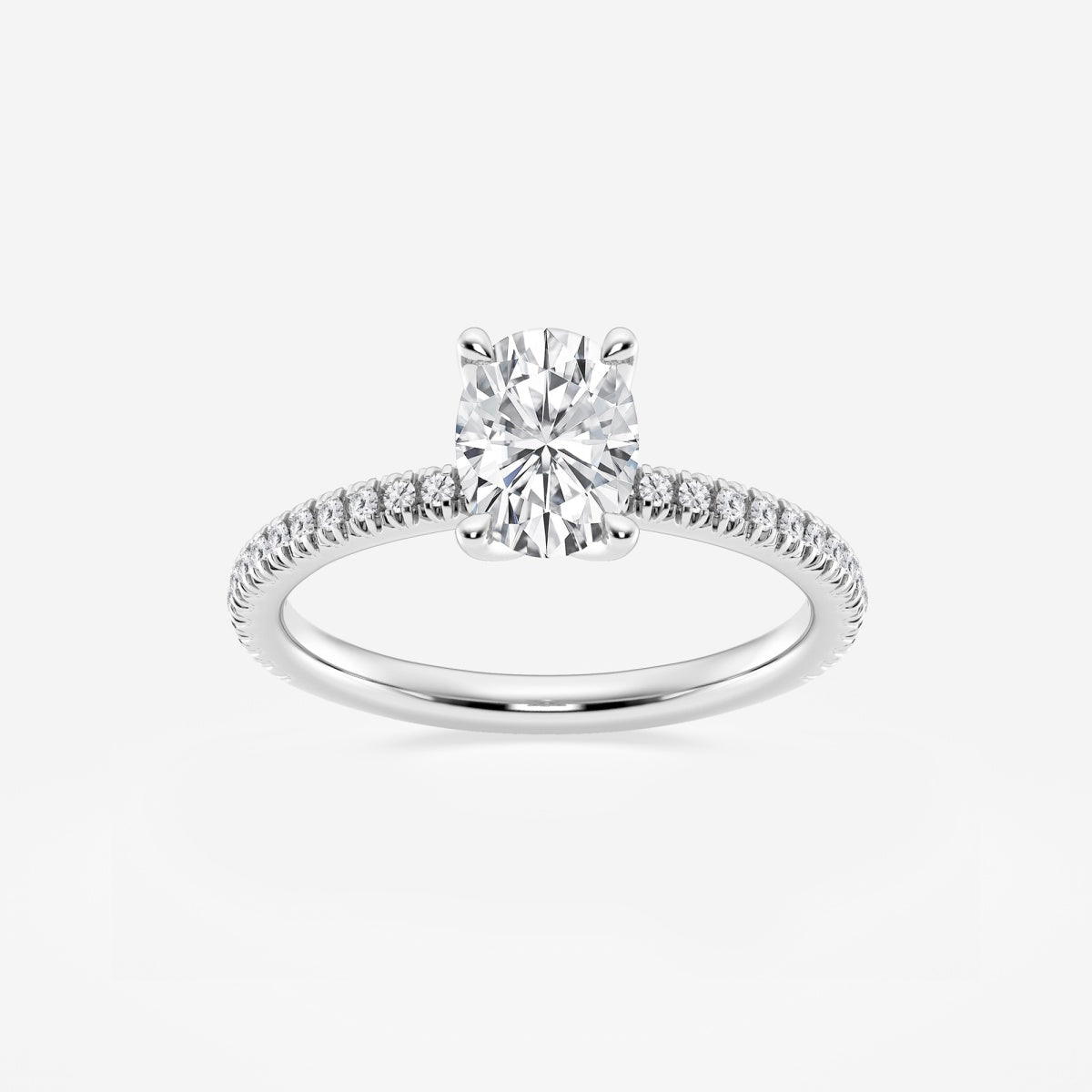Camila - Scalloped Pave Design Engagement Ring