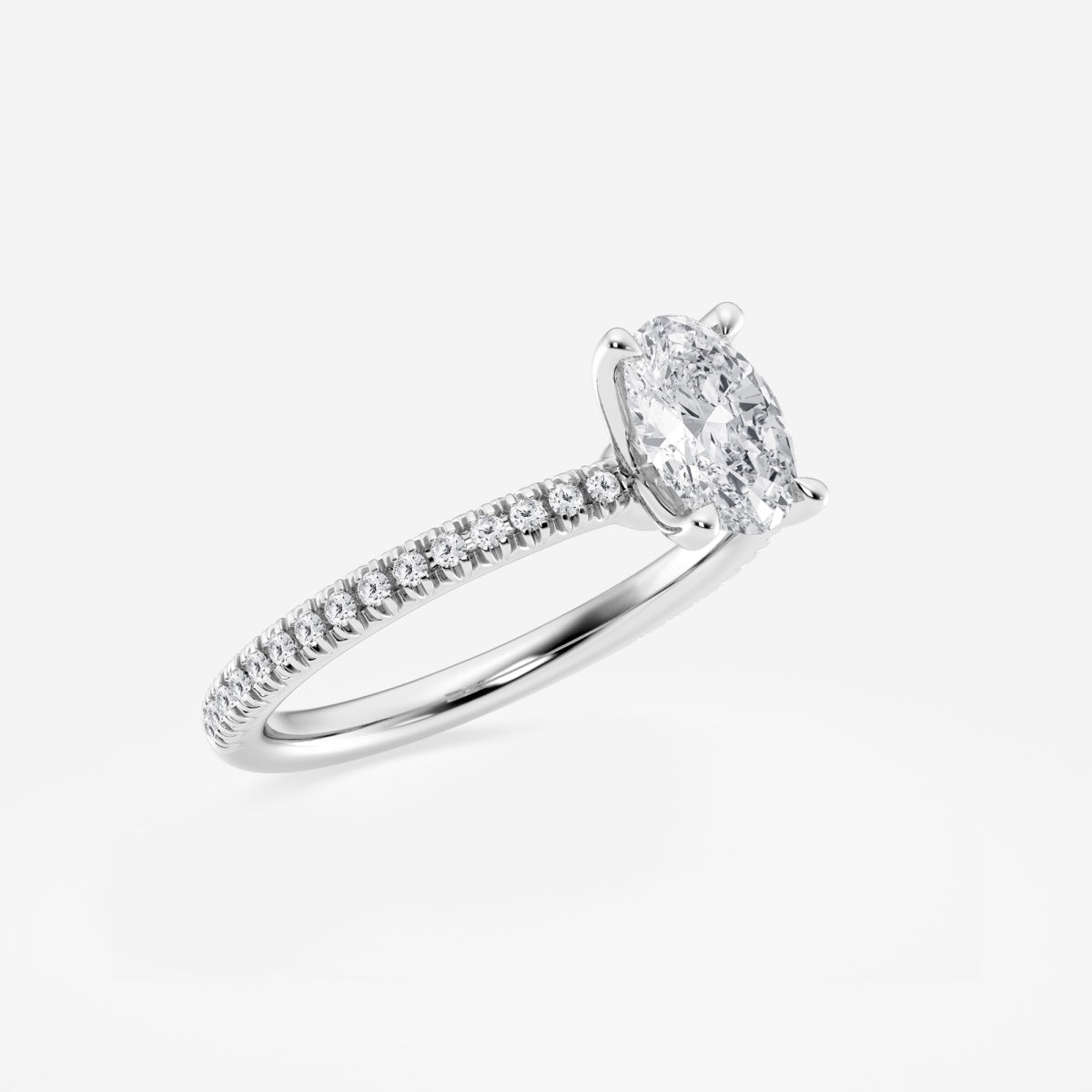Camila - Scalloped Pave Design Engagement Ring